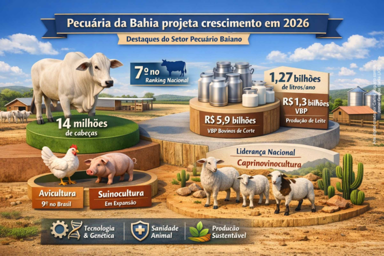 Pecuária da Bahia: Crescimento Sustentável Projetado para 2026 com Diversificação Produtiva