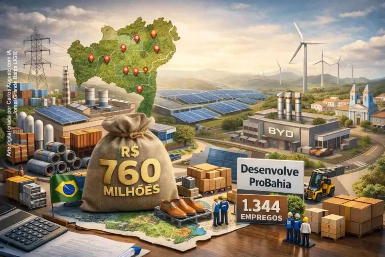 Bahia Destina R$ 760 Milhões para Novos Investimentos e Preveem 1.344 Empregos até 2026