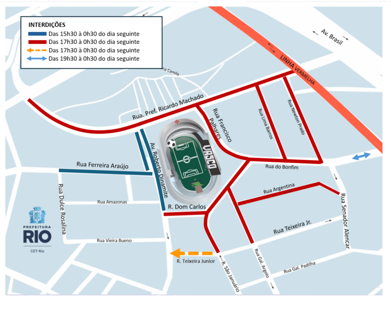 CET-Rio Prepara Operação de Trânsito para Jogo do Vasco e Bahia em São Januário