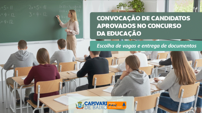Cronograma de Entrega de Documentos para Aprovados no Concurso da Educação em Capivari de Baixo