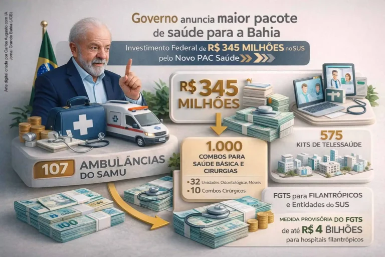 Governo Lula Lança Pacote Histórico de Saúde na Bahia: 1.000 Combos e 107 Ambulâncias