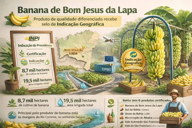 Banana de Bom Jesus da Lapa Recebe Selo Nacional de Indicação Geográfica e Expande Acesso a Novos Mercados Imagem do artigo
