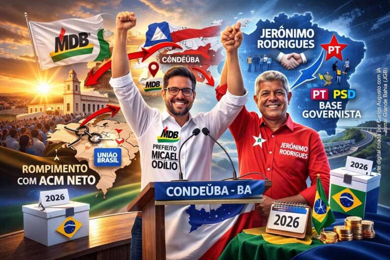 Prefeito de Condeúba Troca Aliança e Apoia Jerônimo Rodrigues em Reconfiguração Política na Bahia