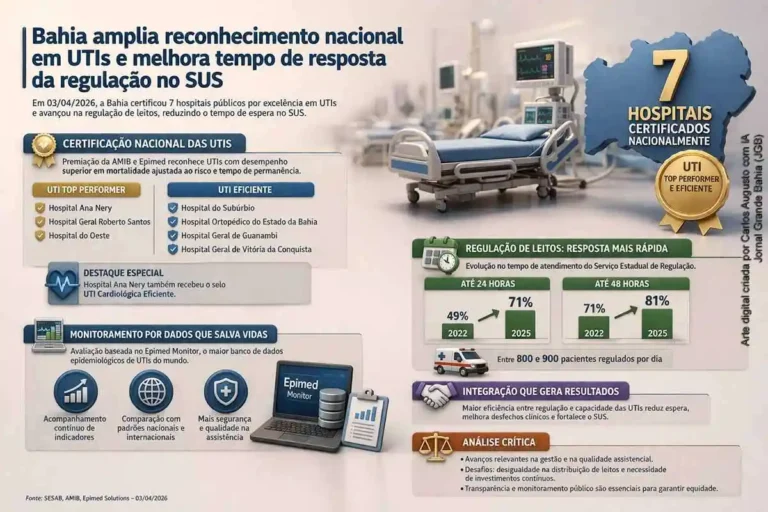 Bahia Destaca-se Nacionalmente em UTIs e Agiliza Regulação no SUS