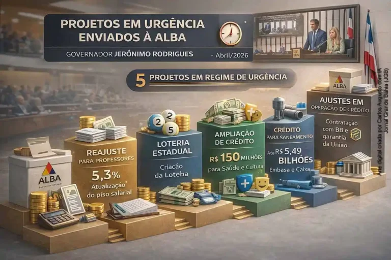 Governo da Bahia Envia Projetos de Lei à ALBA com Urgência e Impacto Direto