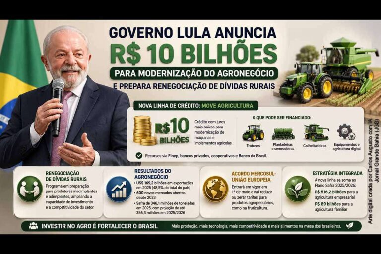 Governo Lula Destina R$ 10 Bilhões para Modernização do Agronegócio e Renegociação de Dívidas Rurais