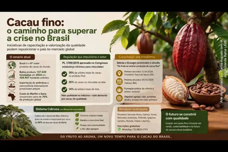 Produção de Cacau Fino: Uma Alternativa Estratégica para Revitalizar o Setor Brasileiro