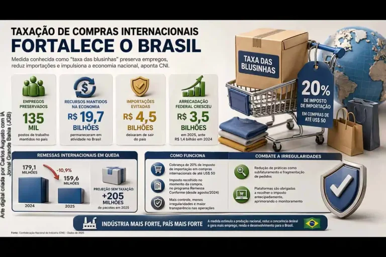 Taxação de Compras Internacionais: Preserva 135 Mil Empregos e Movimenta R$ 19,7 Bilhões na Economia