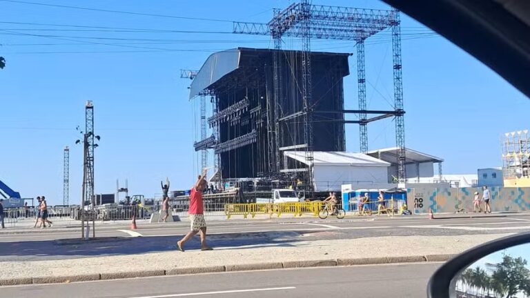 Tragédia em Copacabana: Trabalhador morre durante montagem de palco para show de Shakira