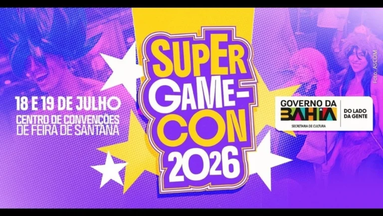 Super Game-Con 2026 em Feira de Santana traz programação completa de games e cultura pop em julho