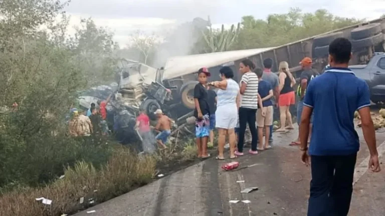 Acidente entre van e caminhão na Bahia deixa 15 mortos na BR-116 Acidente entre van e caminhão na Bahia deixa 15 mortos na BR-116