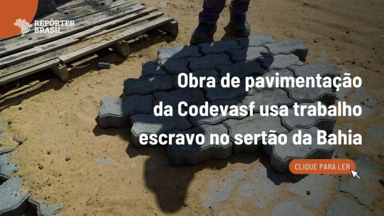 Trabalho Escravo em Obra de Pavimentação da Codevasf no Sertão da Bahia é Revelado Trabalho Escravo em Obra de Pavimentação da Codevasf no Sertão da Bahia é Revelado